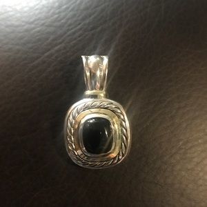 Yurman two-tone onyx Albion pendant